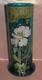 Vase bleu Art Nouveau à décor floral pavot Legras Montjoye