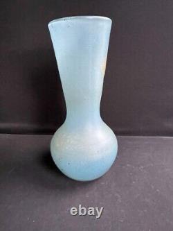 Vase bleu émaillé Art nouveau émaillé