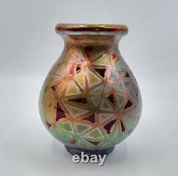 Vase céramique émaillée irisée signé Clément Massier et Lévy-Dhurmer Art Nouveau