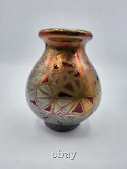 Vase céramique émaillée irisée signé Clément Massier et Lévy-Dhurmer Art Nouveau