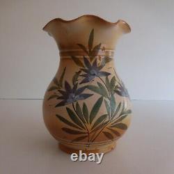 Vase céramique grès fait main PN art nouveau design déco fleur France N4368
