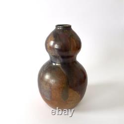 Vase coloquinte en céramique émaillée à coulures Art Nouveau / Arts & Crafts