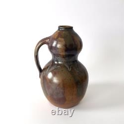 Vase coloquinte en céramique émaillée à coulures Art Nouveau / Arts & Crafts