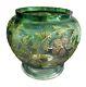 Vase cristal Art Nouveau décors émaillés Montjoye Saint Louis