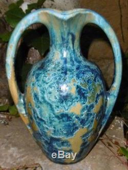 Vase d'époque Art Nouveau en Grès de PIERREFONDS