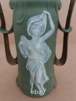 Vase de Style Wedgwood-Art Nouveau-Hauteur 17,5 cm