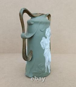 Vase de Style Wedgwood-Art Nouveau-Hauteur 17,5 cm