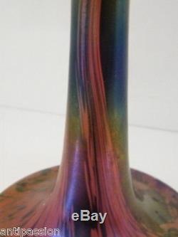 Vase de type Medicis en verre irrisé Loetz-kralik et non signé vers 1900-SL