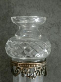 Vase de voiture en Cristal Taillé époque 1900 Art Nouveau