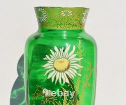 Vase émaillé Legras époque Art Nouveau a décor de fleurs vers 1900
