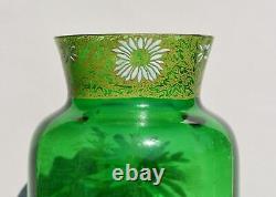 Vase émaillé Legras époque Art Nouveau a décor de fleurs vers 1900