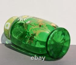 Vase émaillé Legras époque Art Nouveau a décor de fleurs vers 1900