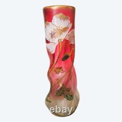 Vase émaillé de François-Théodore Legras non signé époque Art-Nouveau