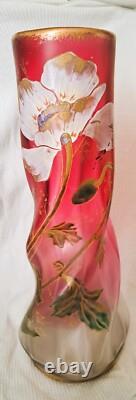 Vase émaillé de François-Théodore Legras non signé époque Art-Nouveau