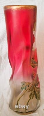 Vase émaillé de François-Théodore Legras non signé époque Art-Nouveau