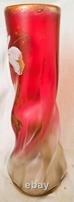 Vase émaillé de François-Théodore Legras non signé époque Art-Nouveau