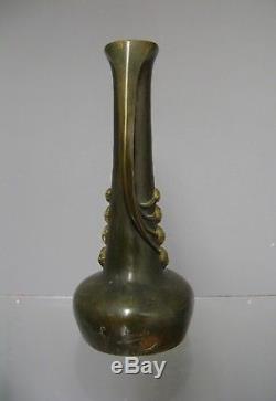 Vase en bronze art nouveau par Léon Londe. Jugendstil