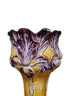 Vase en céramique, barbotine circa fin XIXème début XXème siècle Art nouveau