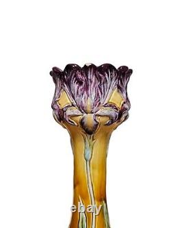 Vase en céramique, barbotine circa fin XIXème début XXème siècle Art nouveau