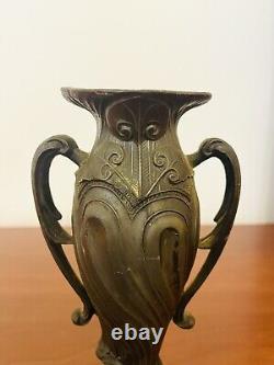 Vase en étain de style Art Nouveau époque début 20e siècle