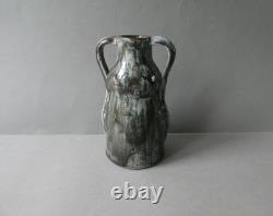 Vase en grès émaillé, signé, Georges Max Claudet Salins, style Art Nouveau
