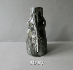 Vase en grès émaillé, signé, Georges Max Claudet Salins, style Art Nouveau