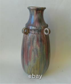 Vase en grès flammé Charles Greber Beauvais Art Nouveau rares couleurs