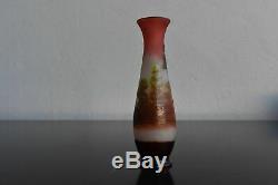 Vase en pâte de verre Art nouveau 1900 Emile Gallé