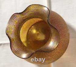 Vase en verre Art Nouveau Fritz Heckert en parfait état