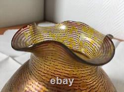 Vase en verre Art Nouveau Fritz Heckert en parfait état