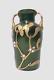 Vase en verre Art Nouveau signé de Mont Joye LeGras St Denis, iridescent et or