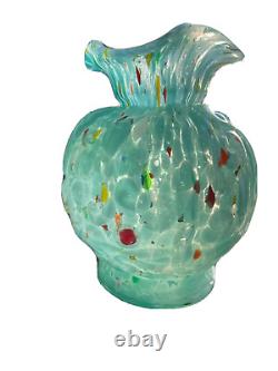 Vase en verre à fond bigarré Art nouveau