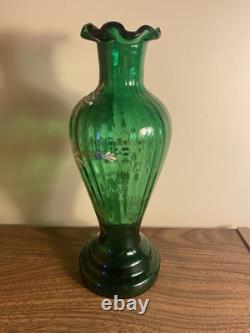 Vase en verre émaillé Legras, Décor Tokyo, Japonisant, 1900, Art nouveau