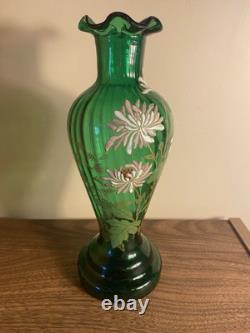 Vase en verre émaillé Legras, Décor Tokyo, Japonisant, 1900, Art nouveau