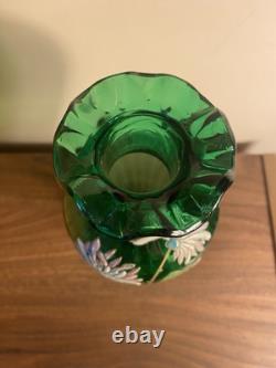Vase en verre émaillé Legras, Décor Tokyo, Japonisant, 1900, Art nouveau