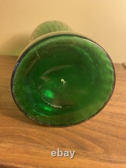 Vase en verre émaillé Legras, Décor Tokyo, Japonisant, 1900, Art nouveau