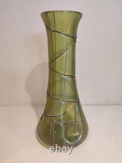 Vase en verre irisé art nouveau, jugendstil, Pallme Konig, Loetz, Kralik, 1900