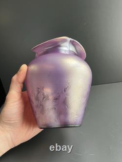 Vase en verre irisé, époque art nouveau Loetz Kralik jugendstil