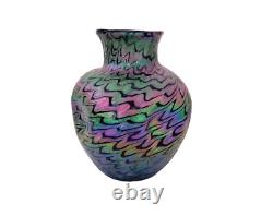 Vase en verre irisé modèle écailles Kralik Secession Art Nouveau Jugendstil 1900