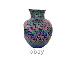 Vase en verre irisé modèle écailles Kralik Secession Art Nouveau Jugendstil 1900