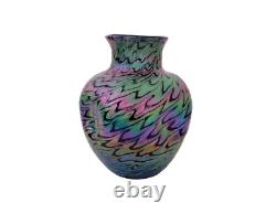 Vase en verre irisé modèle écailles Kralik Secession Art Nouveau Jugendstil 1900