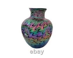 Vase en verre irisé modèle écailles Kralik Secession Art Nouveau Jugendstil 1900