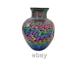Vase en verre irisé modèle écailles Kralik Secession Art Nouveau Jugendstil 1900