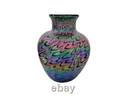 Vase en verre irisé modèle écailles Kralik Secession Art Nouveau Jugendstil 1900
