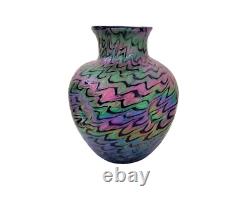 Vase en verre irisé modèle écailles Kralik Secession Art Nouveau Jugendstil 1900