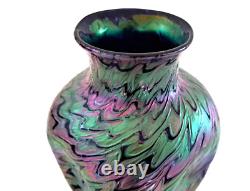 Vase en verre irisé modèle écailles Kralik Secession Art Nouveau Jugendstil 1900