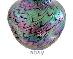 Vase en verre irisé modèle écailles Kralik Secession Art Nouveau Jugendstil 1900