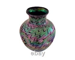 Vase en verre irisé modèle écailles Kralik Secession Art Nouveau Jugendstil 1900