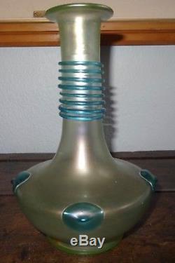 Vase en verre soufflé Bohême Loetz art nouveau 1900's