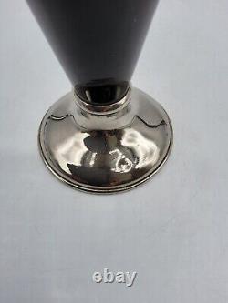 Vase en verre soufflé coloré brun orange Kralik Bambus Jugendstil Art Nouveau